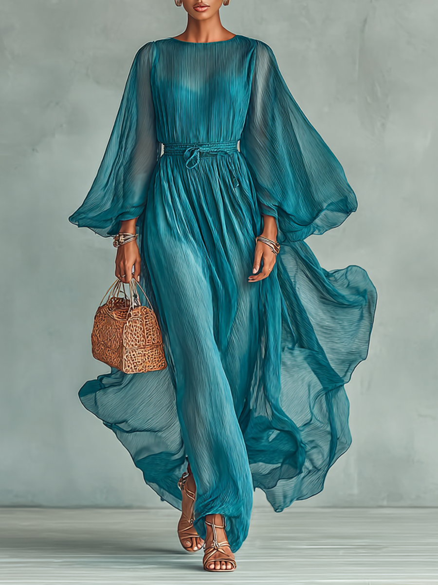 Brooklynn™ | Long Sleeve Chiffon Dress