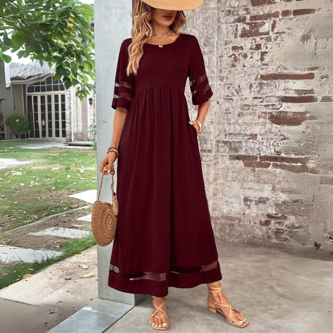 Fontaine™ | Aubrey – Robe midi gainante à effet ventre plat