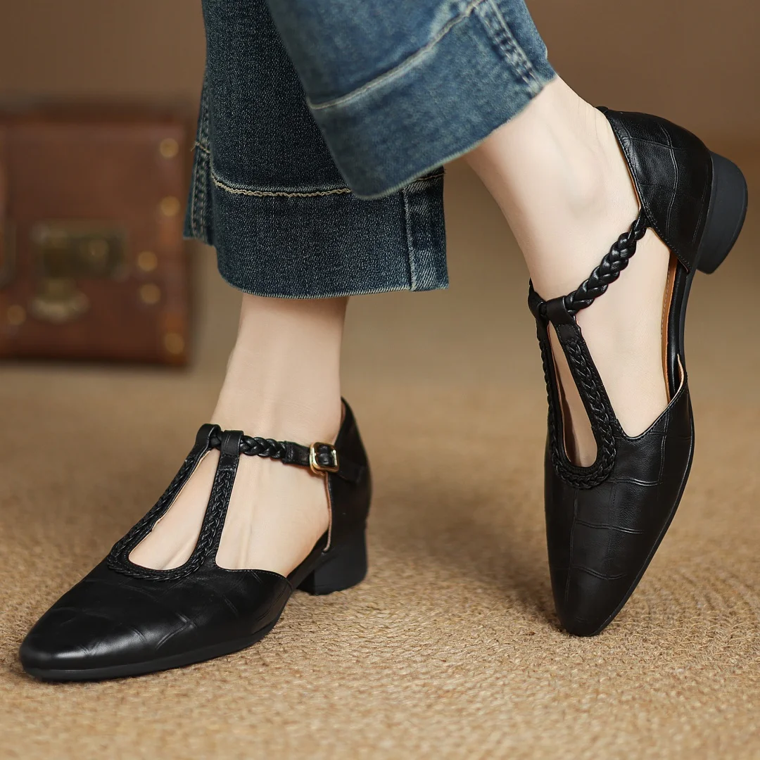 Braided Leather Shoes