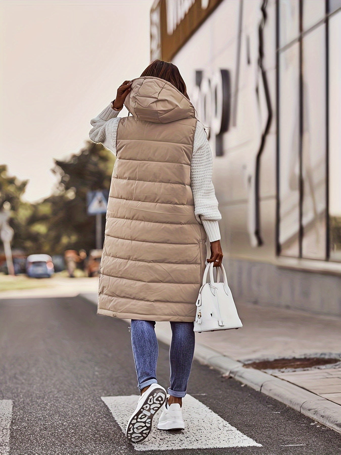 Adele™ Sleeveless Long Coat