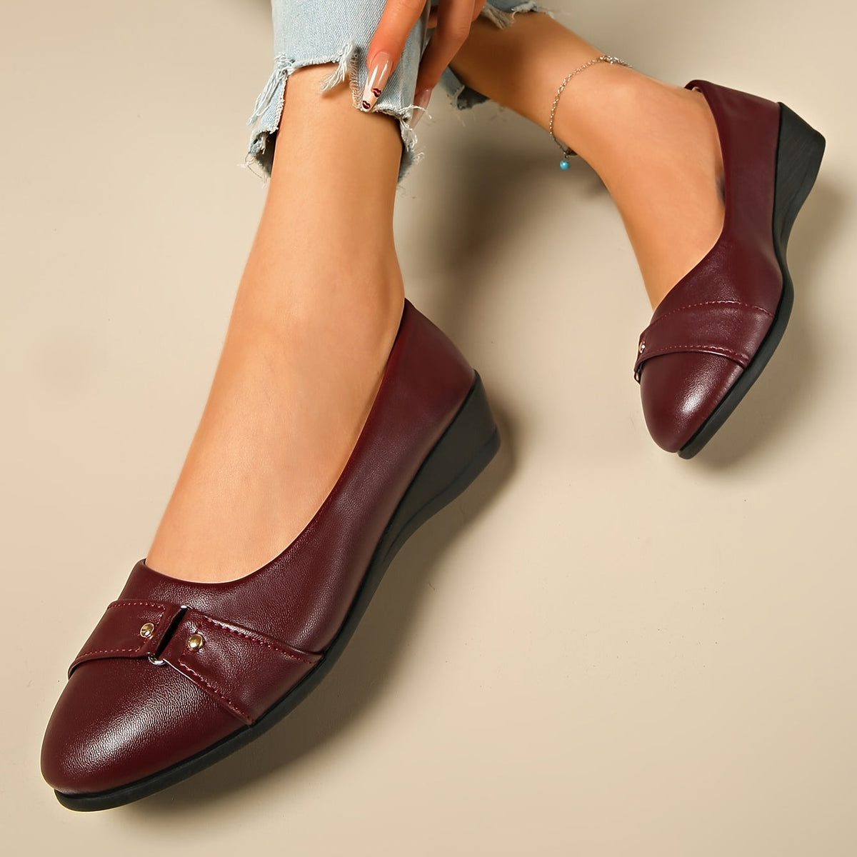 FONTAINE | Ballerines Compensées Confort Aveline