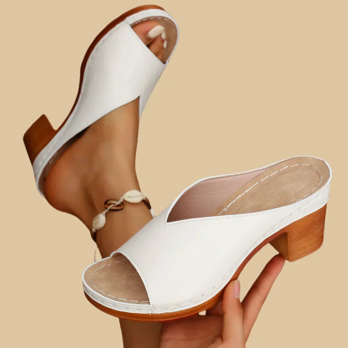 Navy™ Orthopedic Thick Heel Sandals
