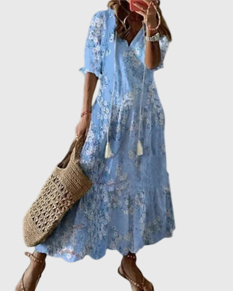 Fontaine™ | Amalia – Robe maxi d'été vintage boho