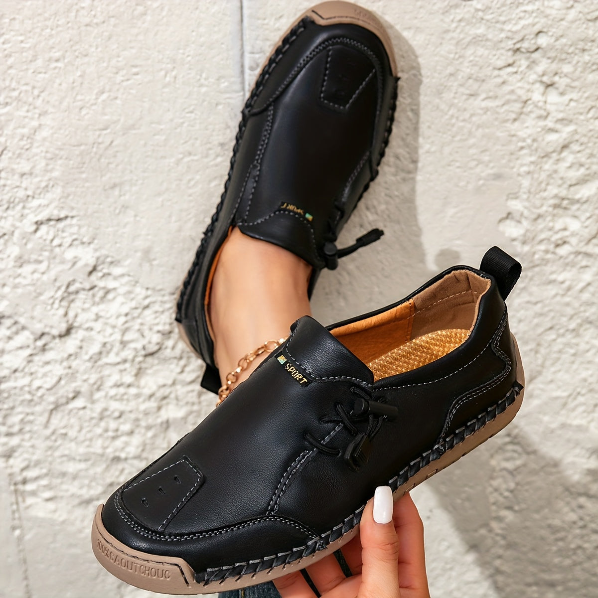 FONTAINE | Mocassins Confort Piqués Main Mathilde