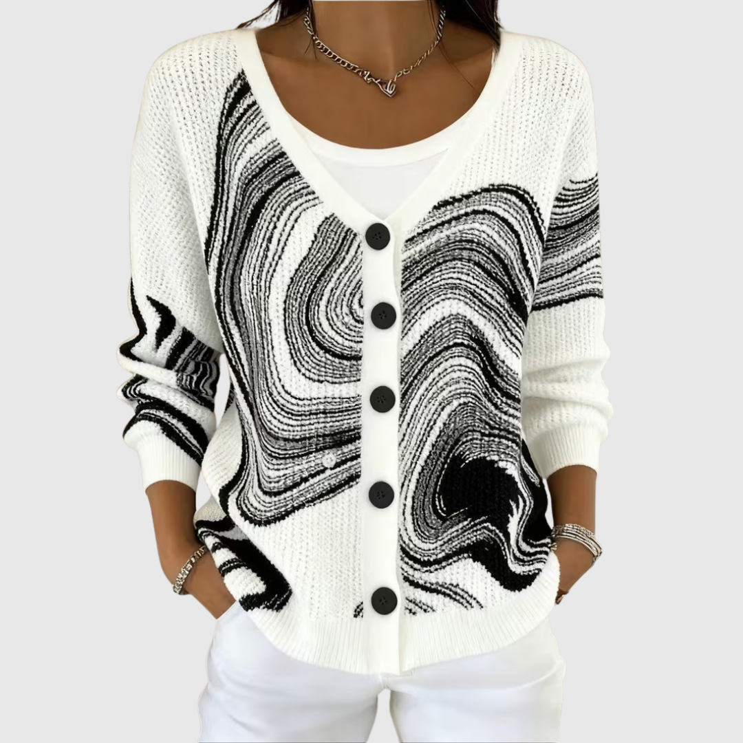 Emilia | Cardigan en maille boutonné