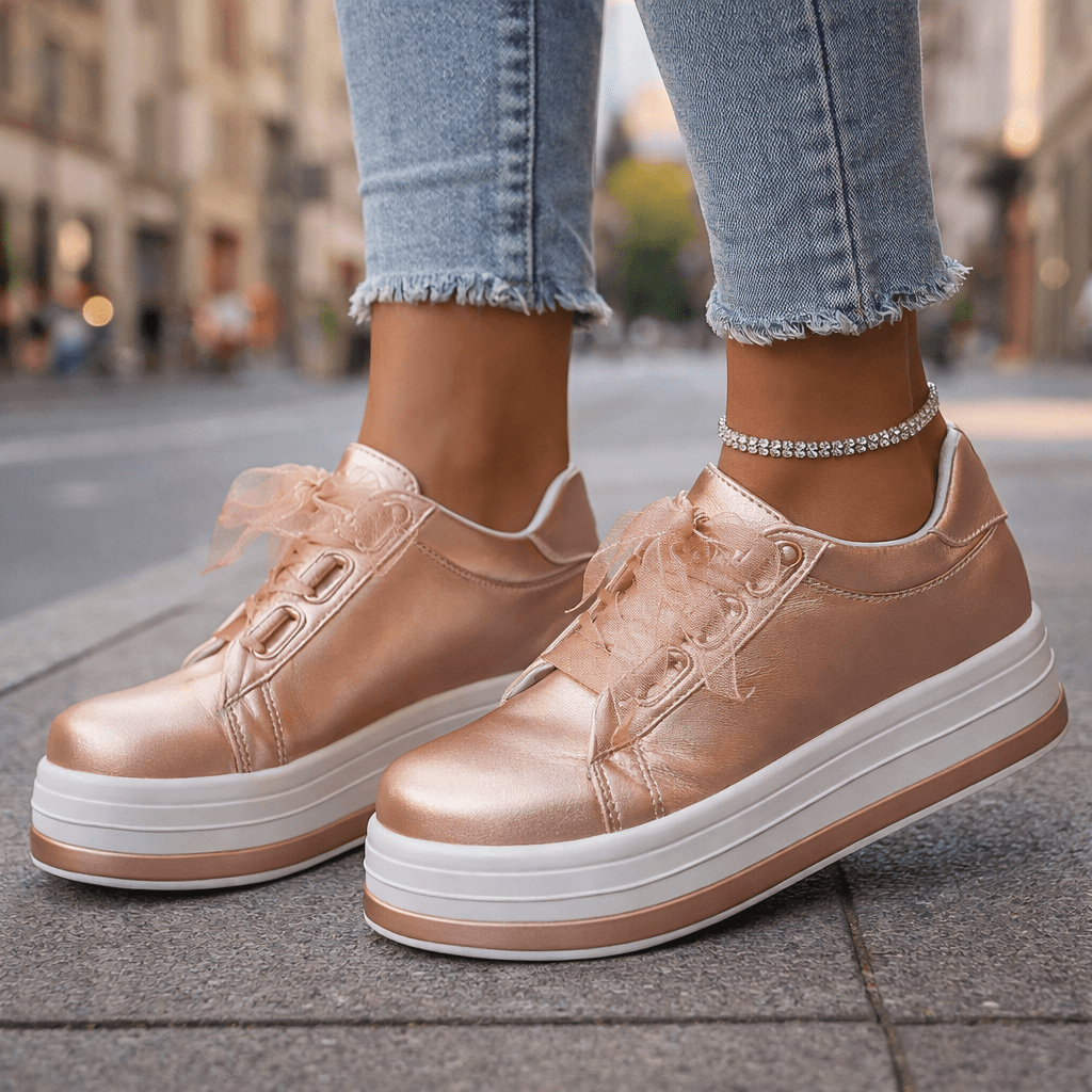 Miralyn™ | Pearlescent Platform Sneakers