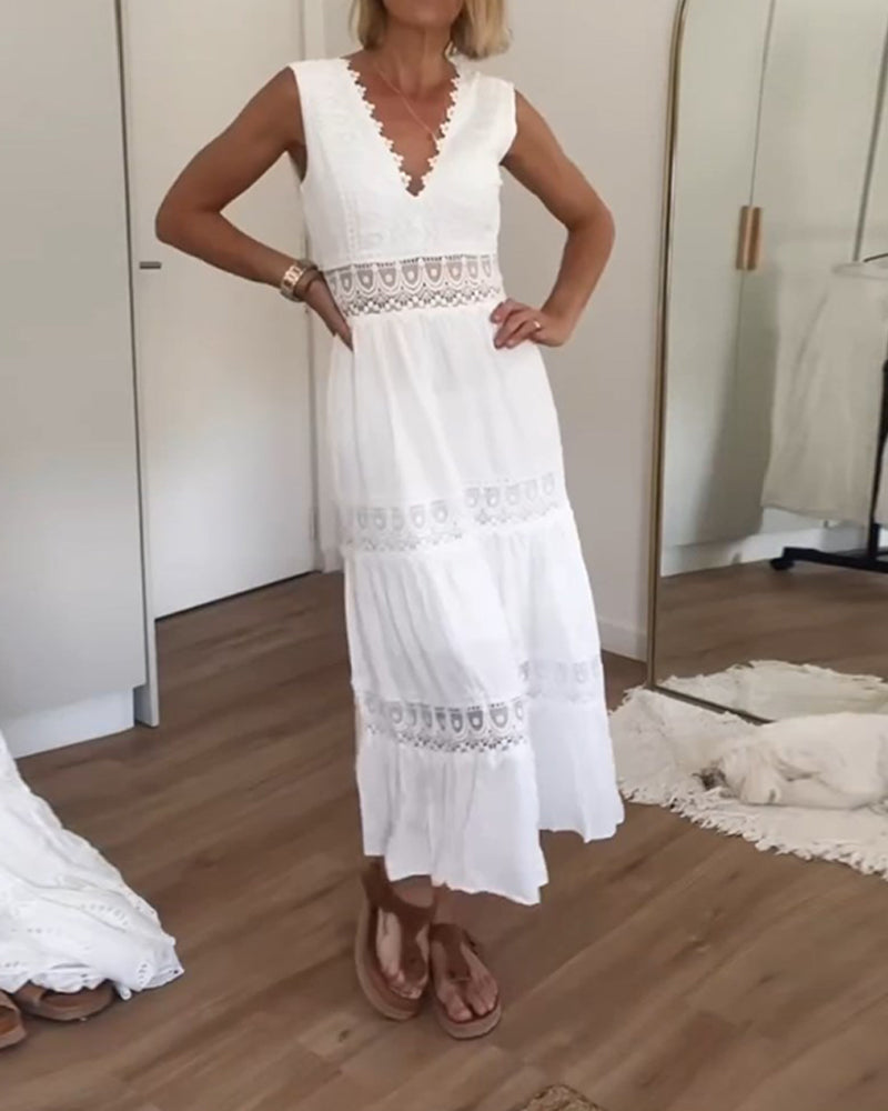 Fontaine™ | Circe – Robe camisole en dentelle à col V
