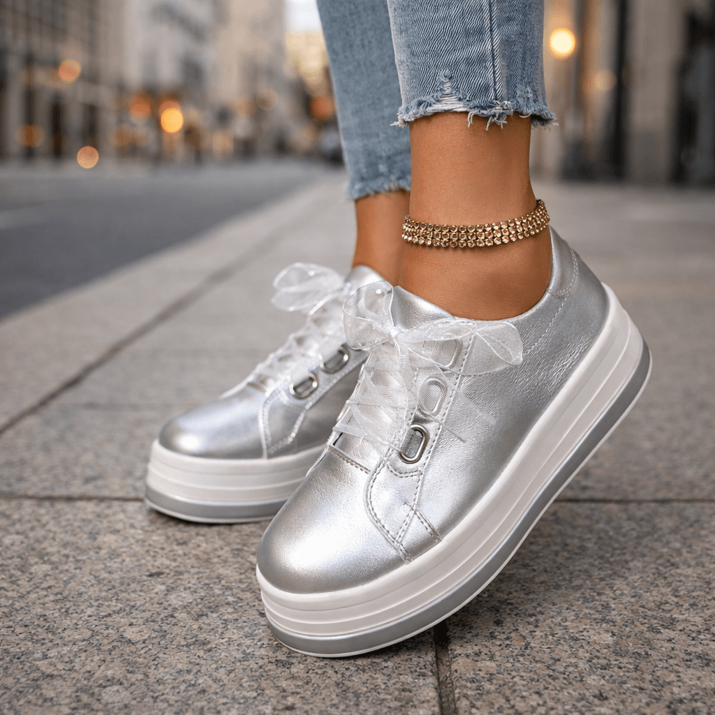 Miralyn™ | Pearlescent Platform Sneakers