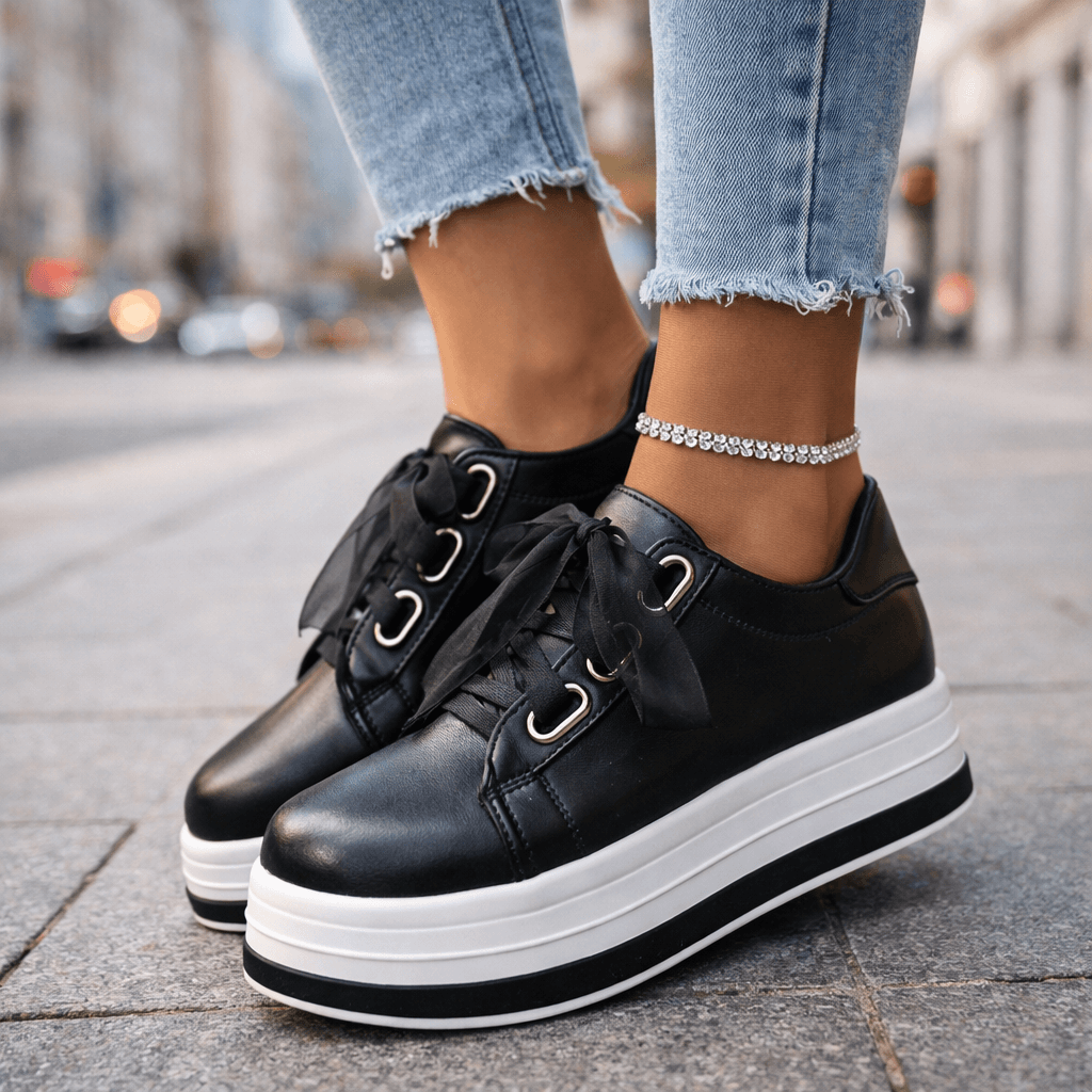 Miralyn™ | Pearlescent Platform Sneakers