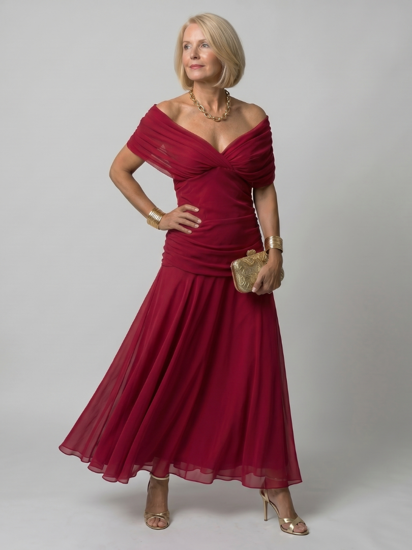 Calen | Off-Shoulder Flowy Midi Dress