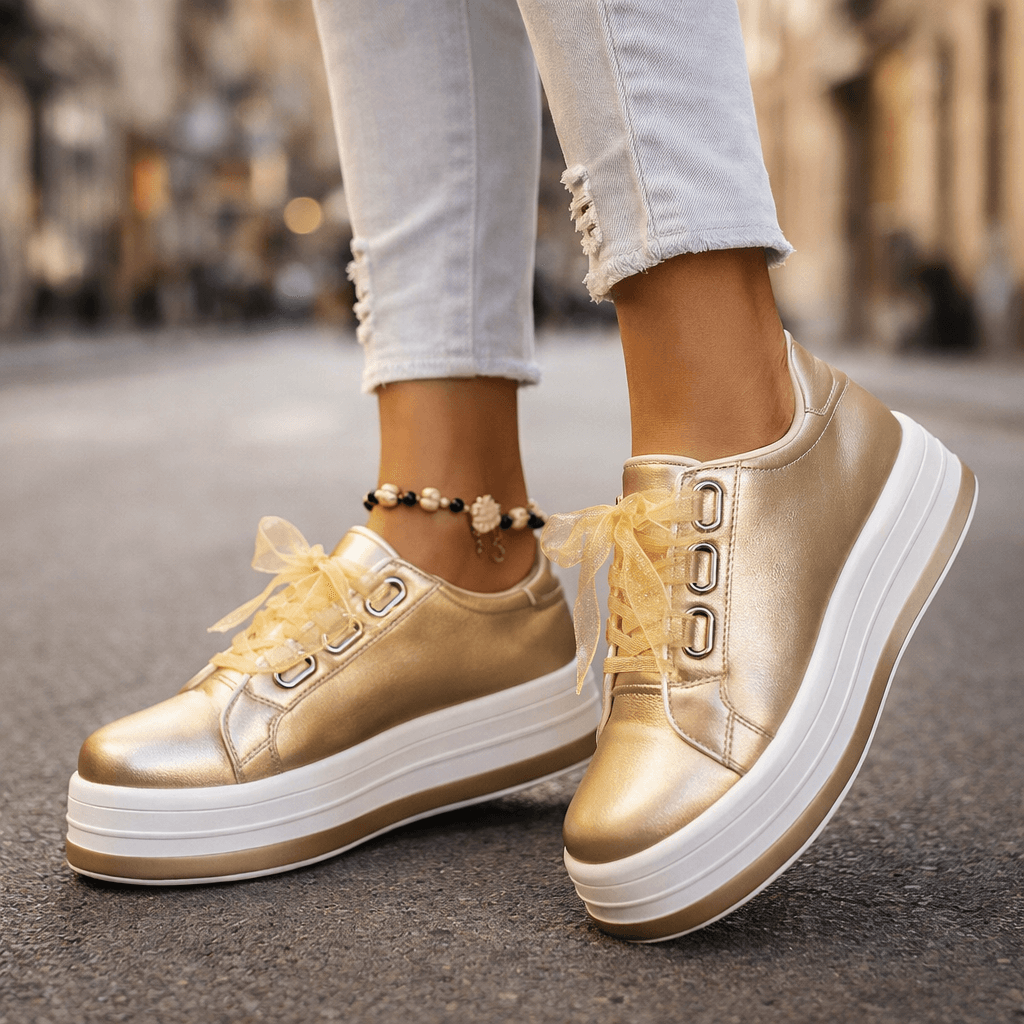 Miralyn™ | Pearlescent Platform Sneakers