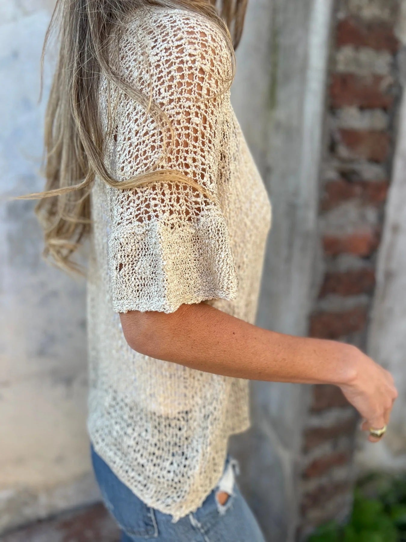 Fontaine™ | Camille – Gilet en maille ajourée