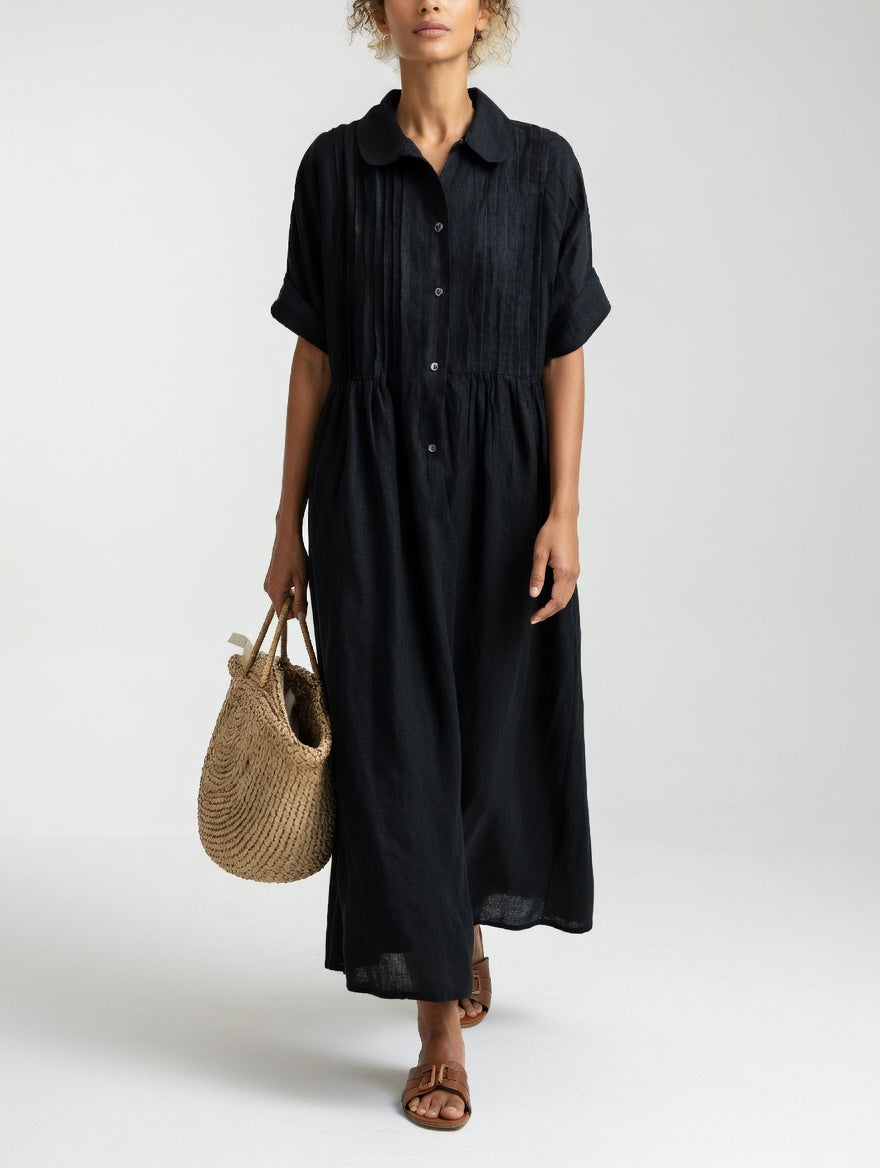 Lysandra™ | Flowing Long Shirt Dress