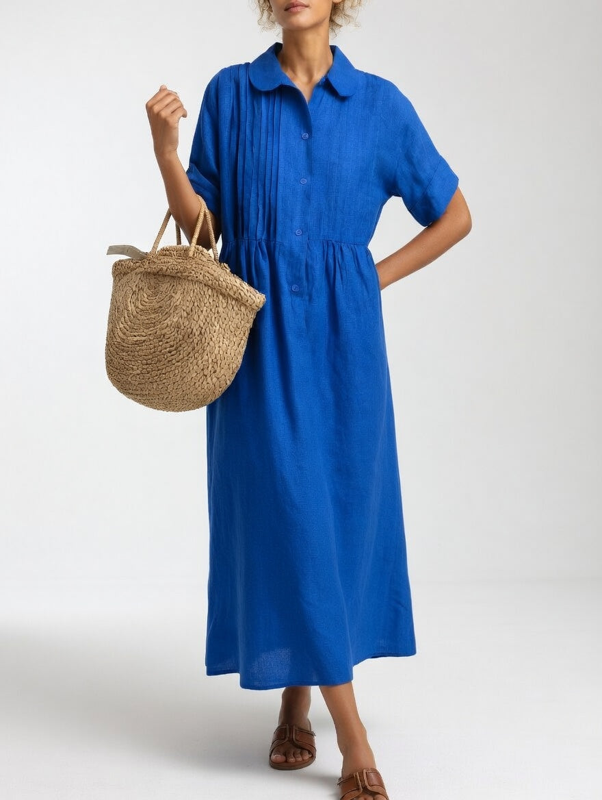 Lysandra™ | Flowing Long Shirt Dress