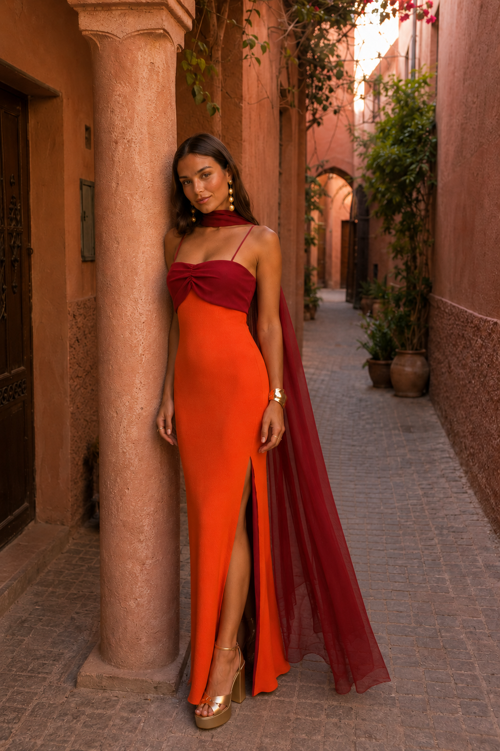 Fontaine™ | Valentina – Robe fluide à imprimé flamboyant, édition limitée
