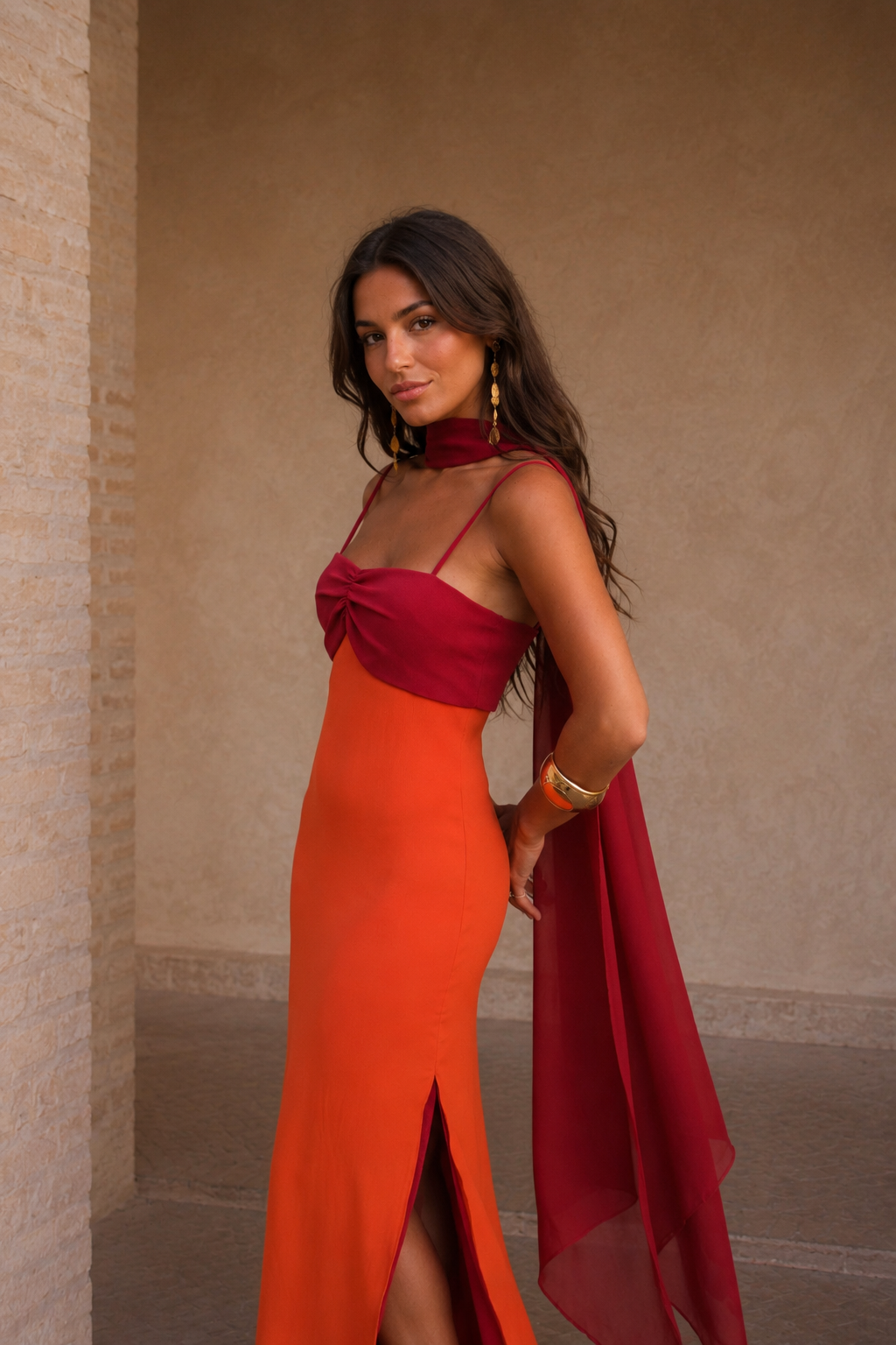 Fontaine™ | Valentina – Robe fluide à imprimé flamboyant, édition limitée