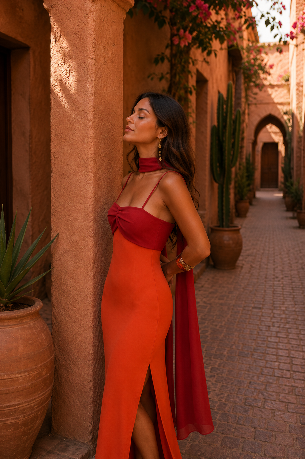 Fontaine™ | Valentina – Robe fluide à imprimé flamboyant, édition limitée