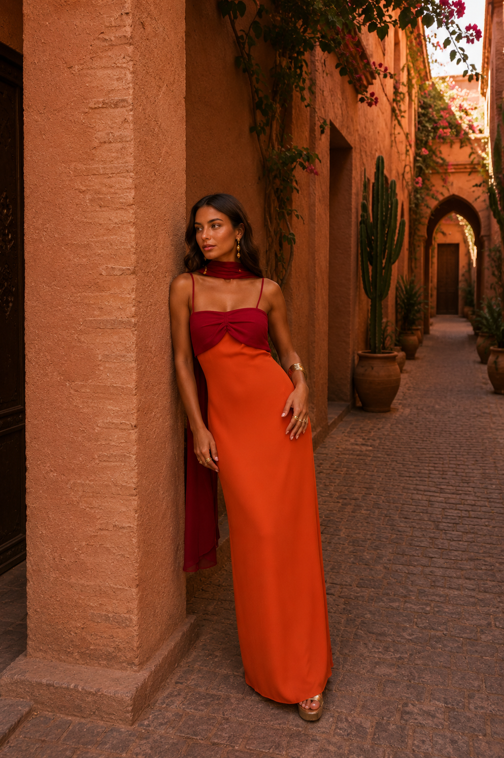 Fontaine™ | Valentina – Robe fluide à imprimé flamboyant, édition limitée