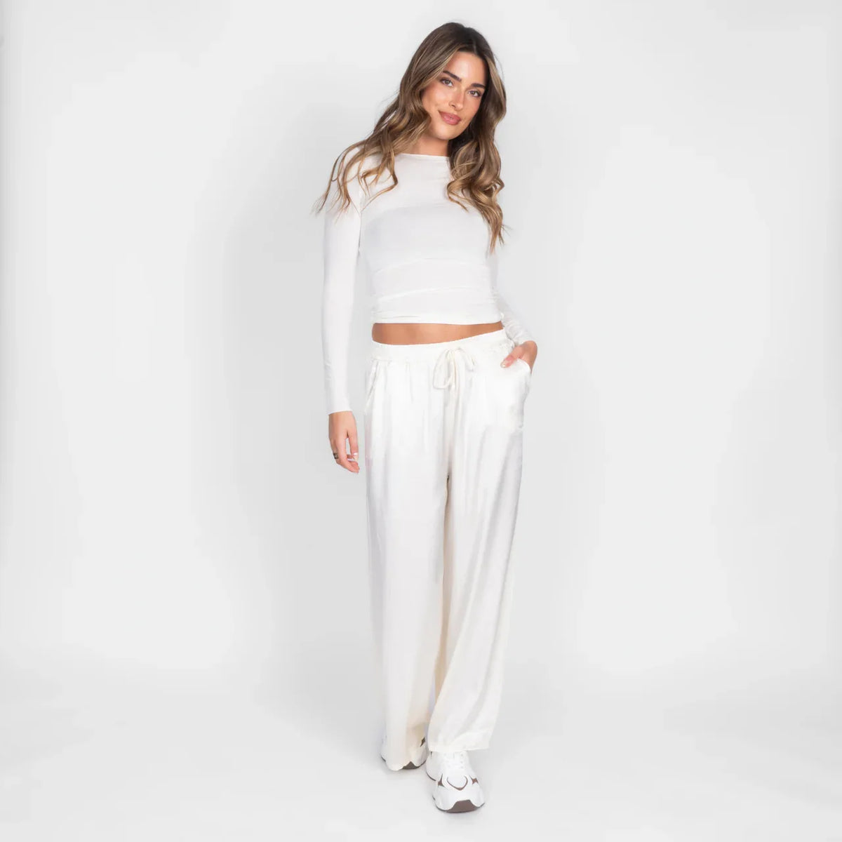 Pantalon en satin