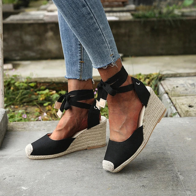 Fontaine™ | Isabella – Espadrilles compensées romantiques