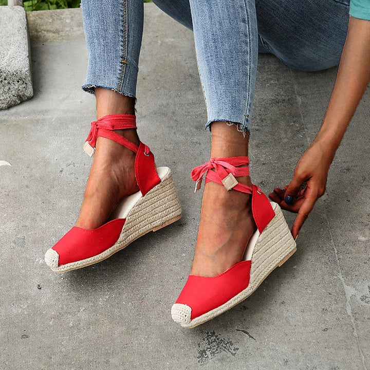 Fontaine™ | Isabella – Espadrilles compensées romantiques