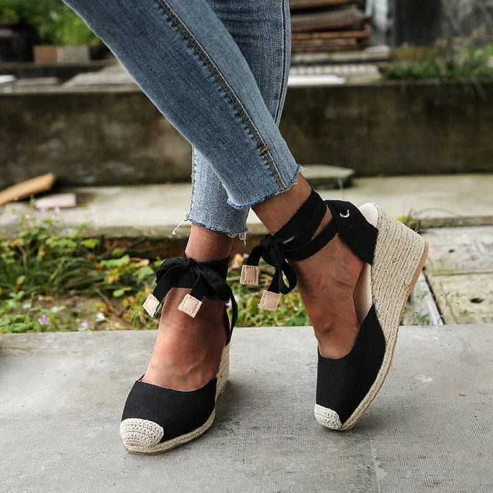Fontaine™ | Isabella – Espadrilles compensées romantiques