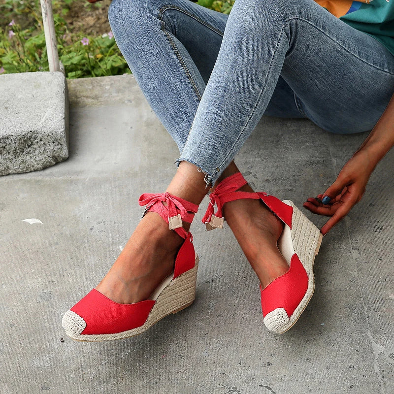 Fontaine™ | Isabella – Espadrilles compensées romantiques