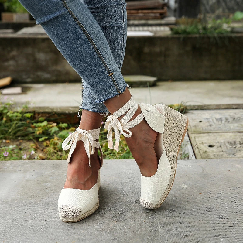 Fontaine™ | Isabella – Espadrilles compensées romantiques