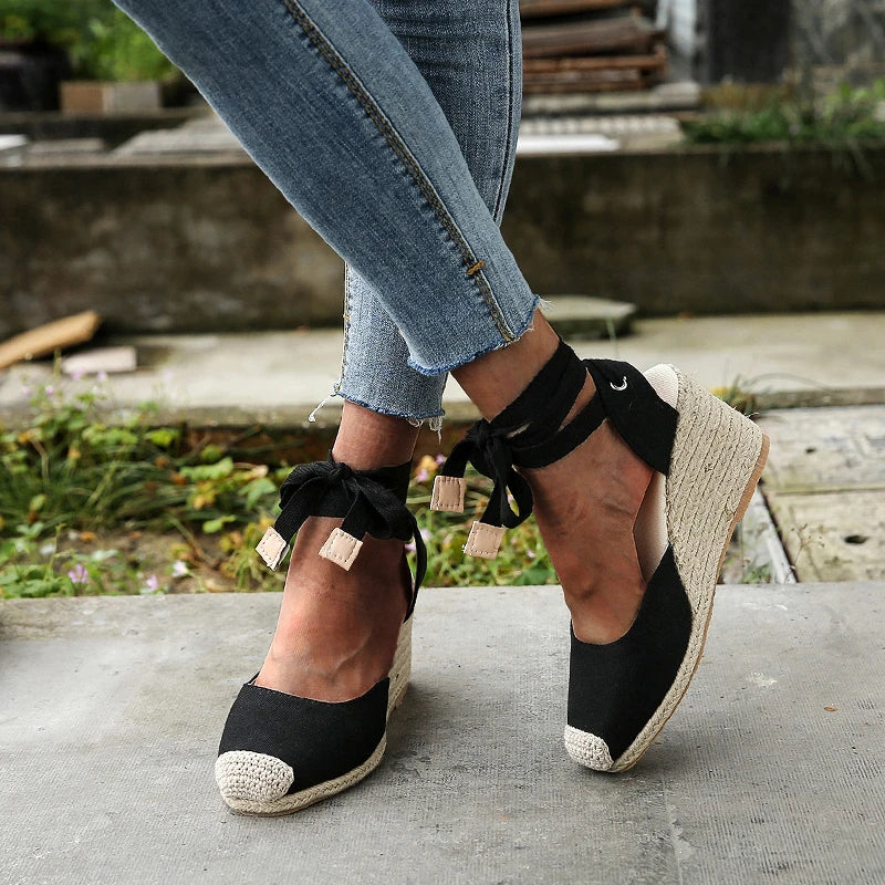 Fontaine™ | Isabella – Espadrilles compensées romantiques