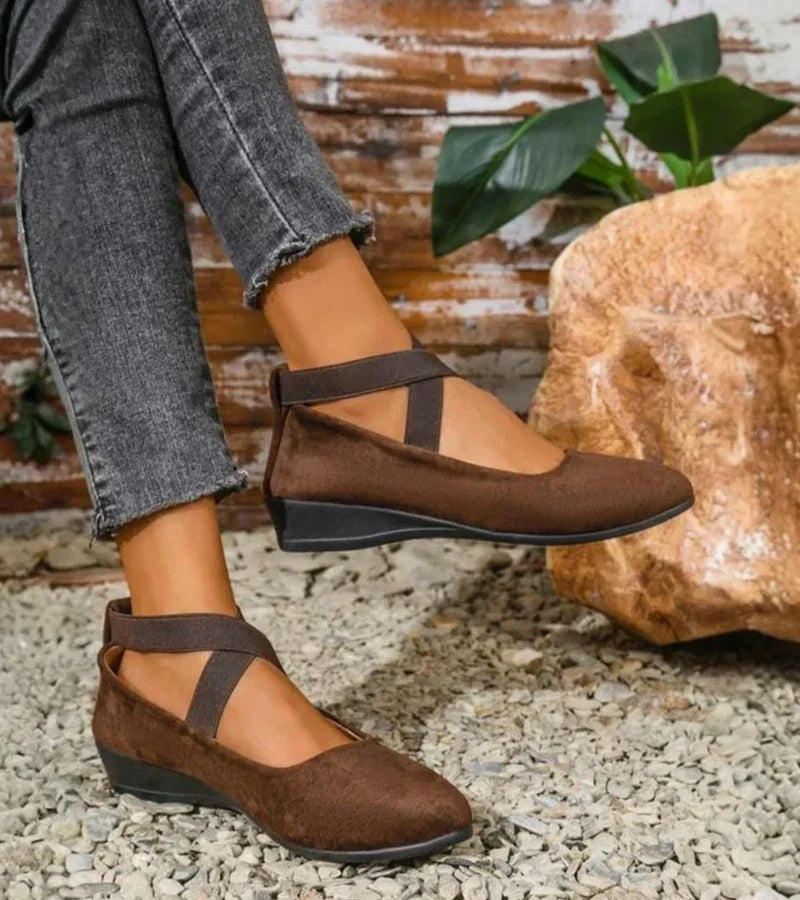 FONTAINE | BALLERINES FERMÉES À SEMELLE COMPENSÉE