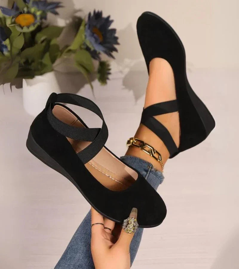 FONTAINE | BALLERINES FERMÉES À SEMELLE COMPENSÉE