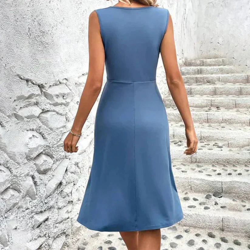 Fontaine™ | Ellianna – Robe d'été midi élégante à col en V