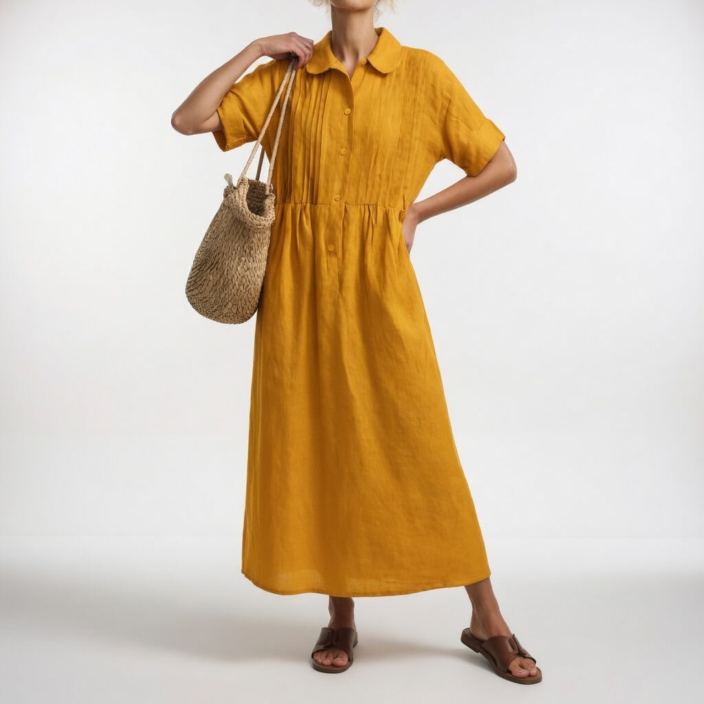 Lysandra™ | Flowing Long Shirt Dress