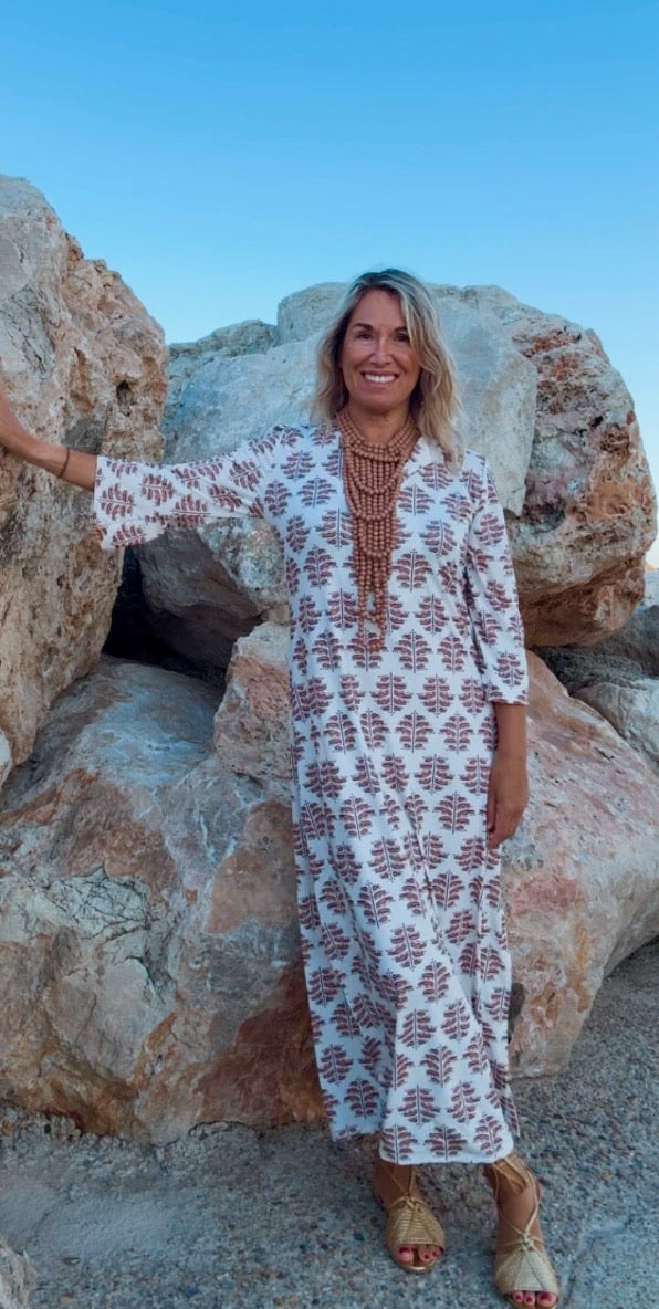 Fontaine™ | Alameda – Robe d’été marron élégante