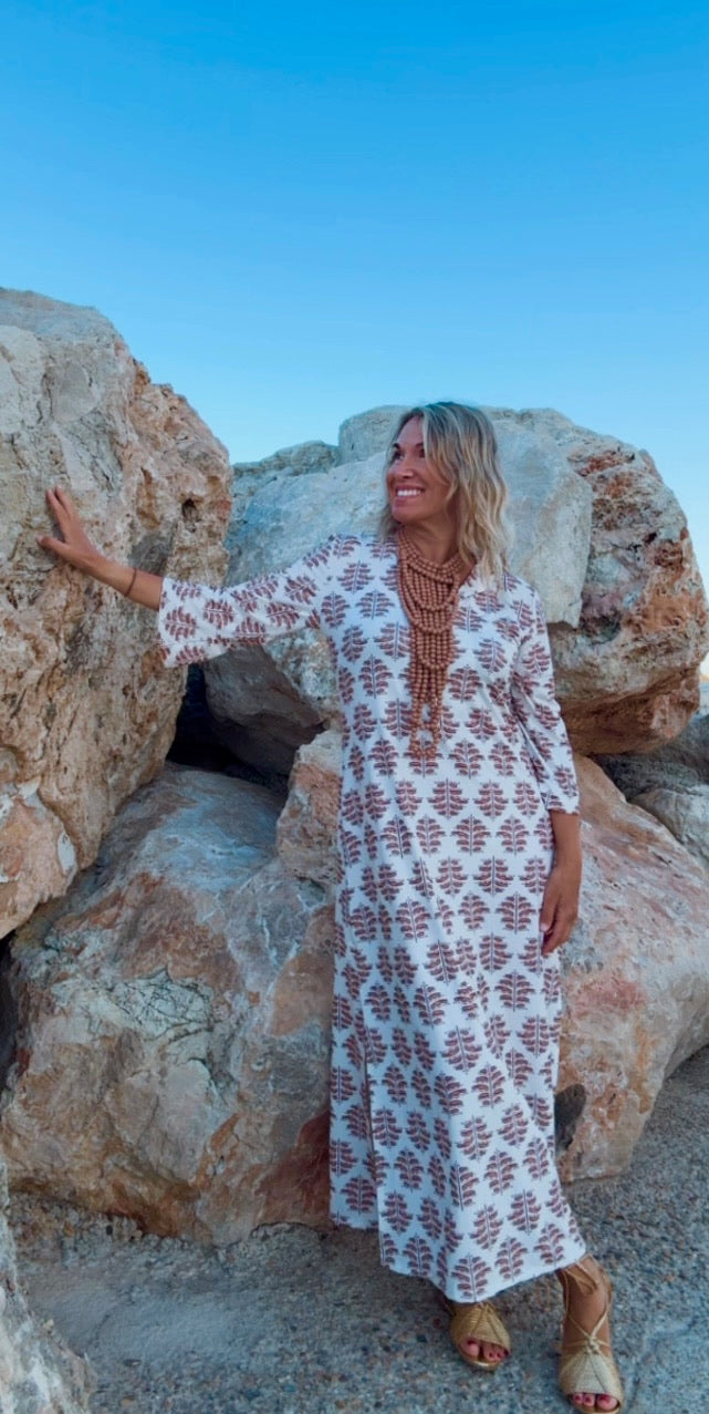 Fontaine™ | Alameda – Robe d’été marron élégante