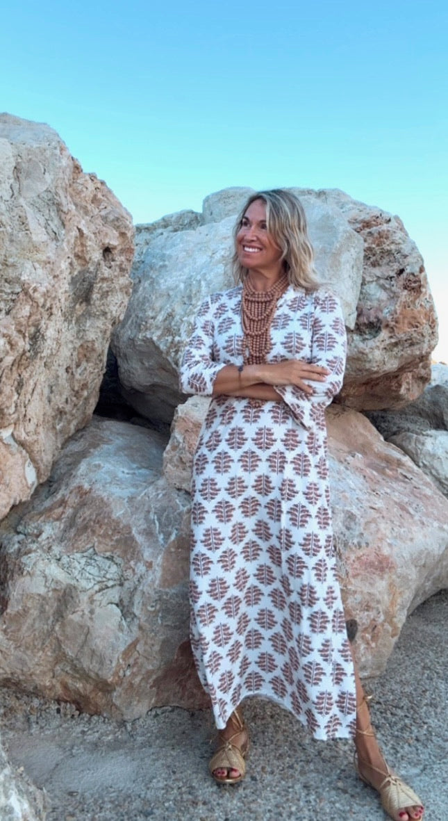 Fontaine™ | Alameda – Robe d’été marron élégante