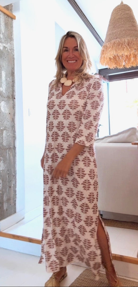 Fontaine™ | Alameda – Robe d’été marron élégante