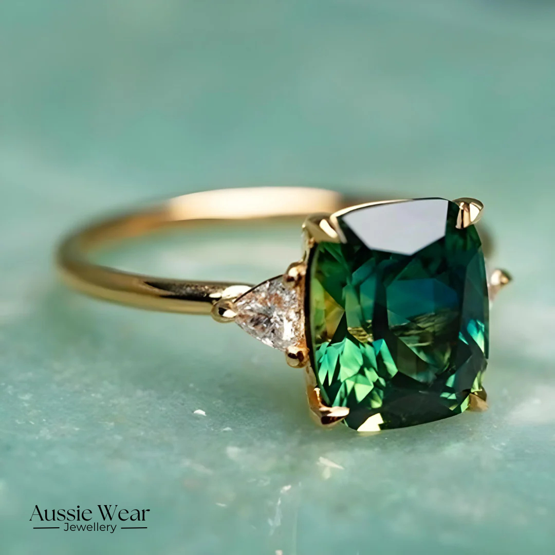 Caroll™ Green Zirconia Ring in Gold