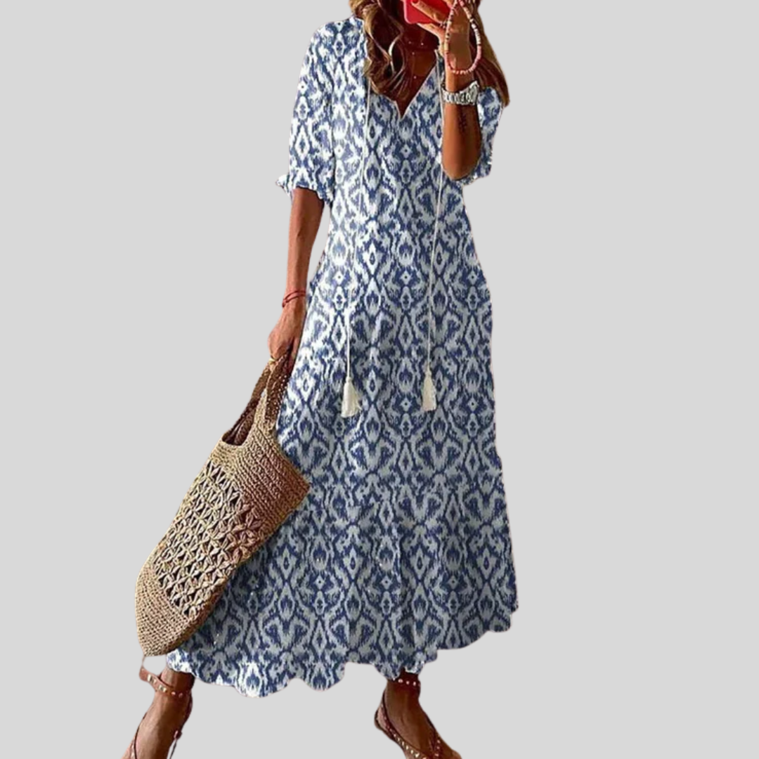 Fontaine™ | Michaela – Robe boho avec couverture du ventre