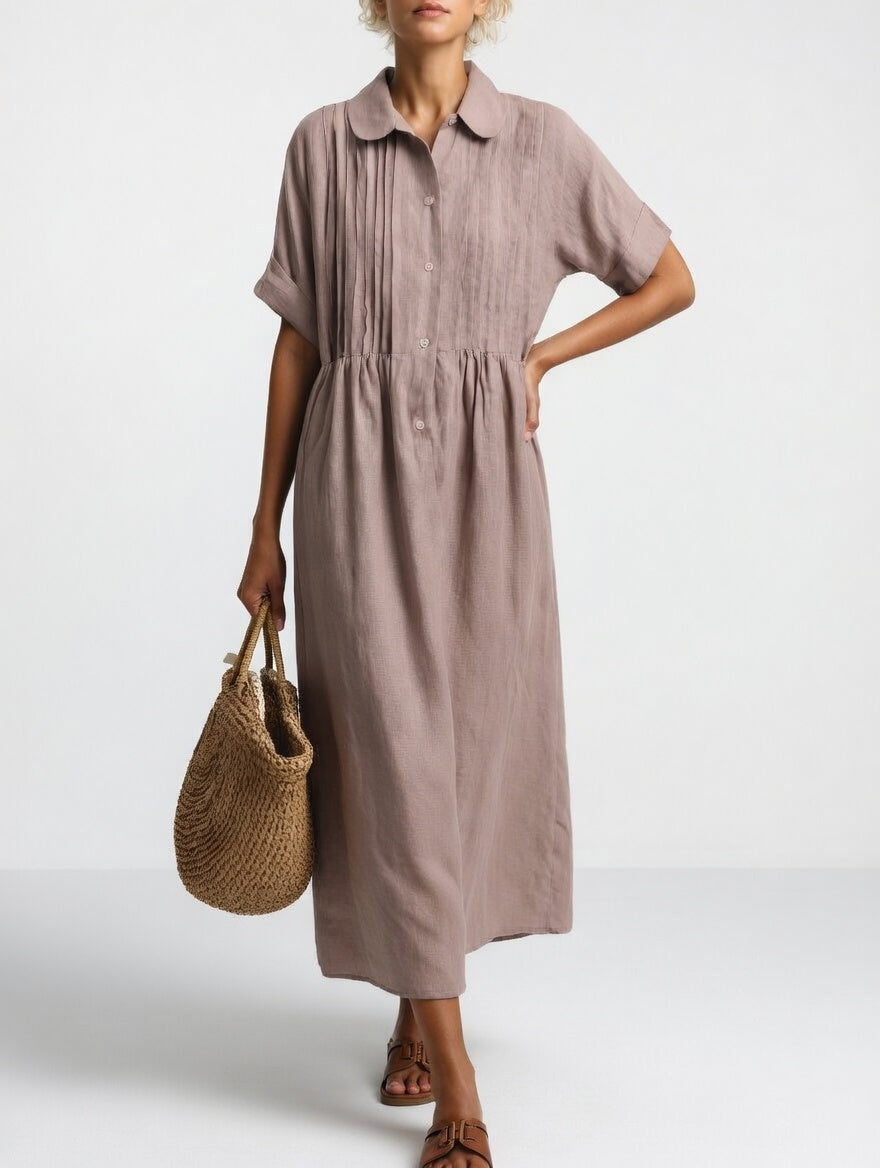 Lysandra™ | Flowing Long Shirt Dress