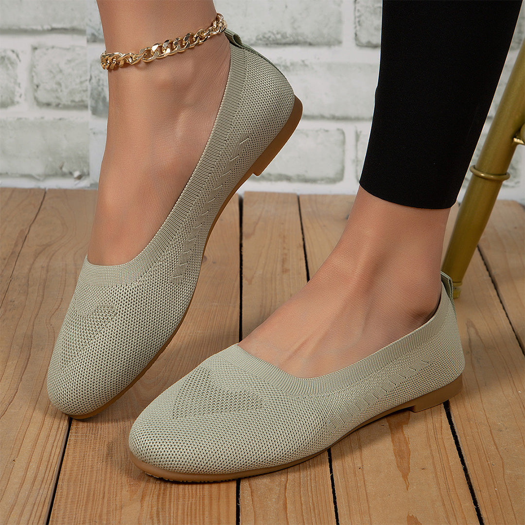 FONTAINE | Ballerines Souples en Maille Brigitte