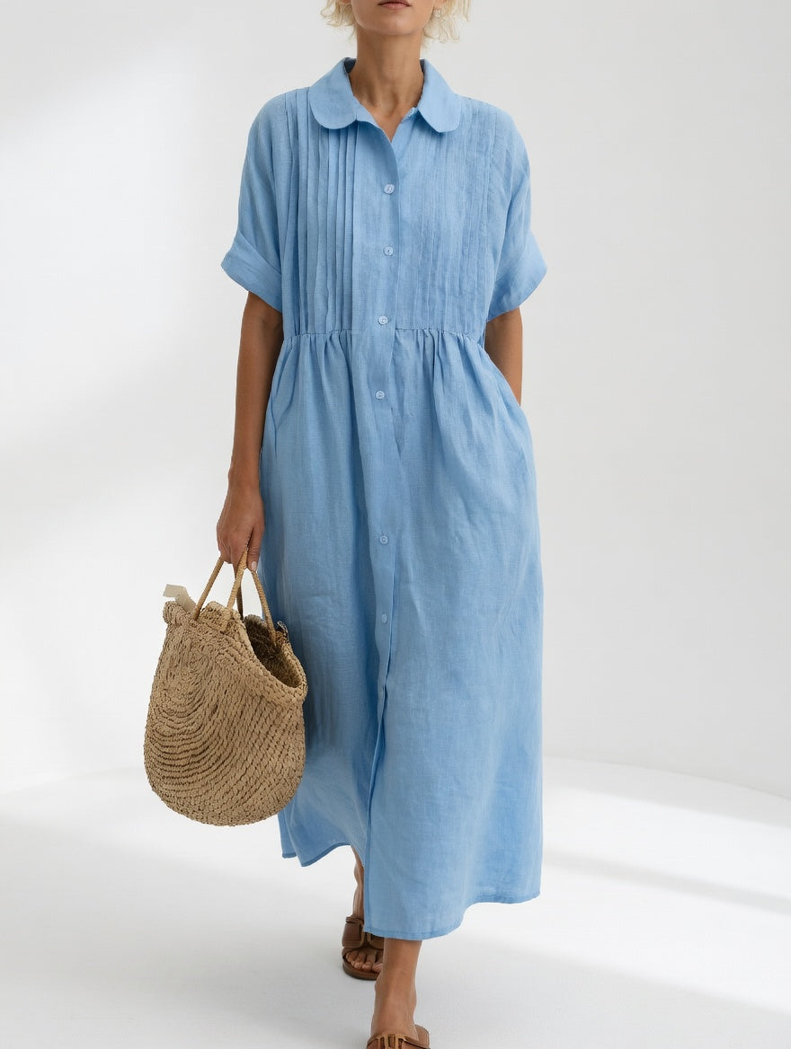 Lysandra™ | Flowing Long Shirt Dress