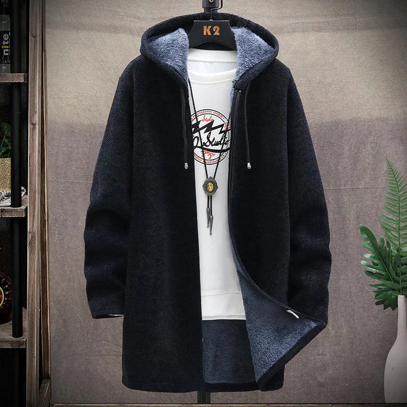Stylish Hooded Zipper Fleece Jacket