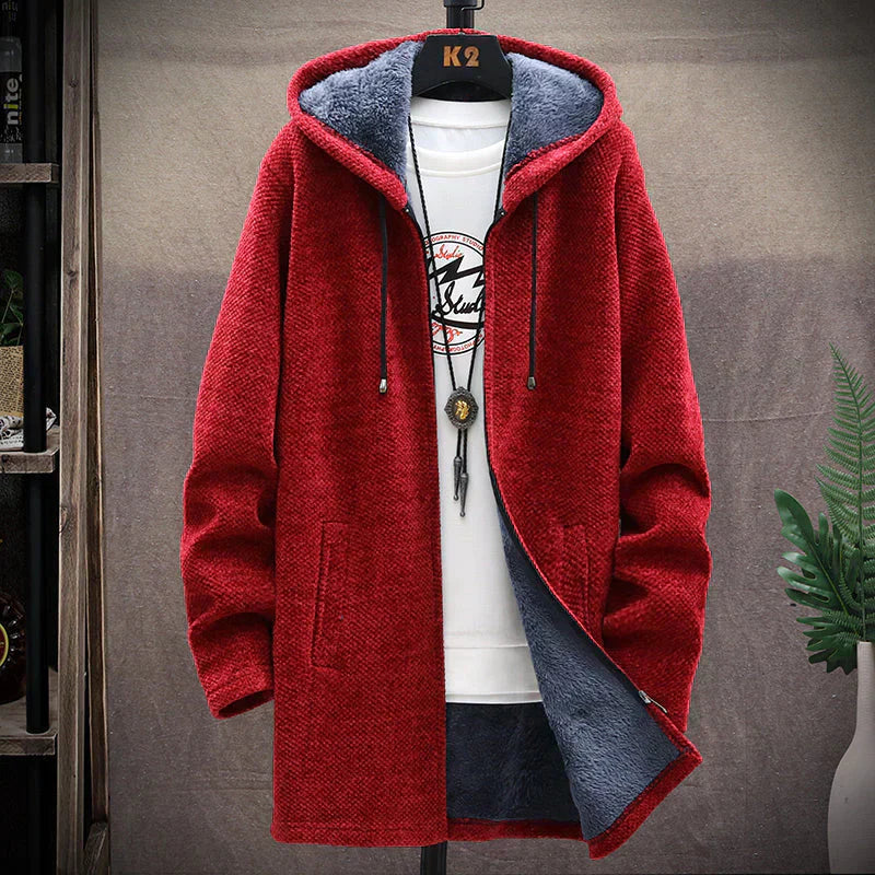 Stylish Hooded Zipper Fleece Jacket