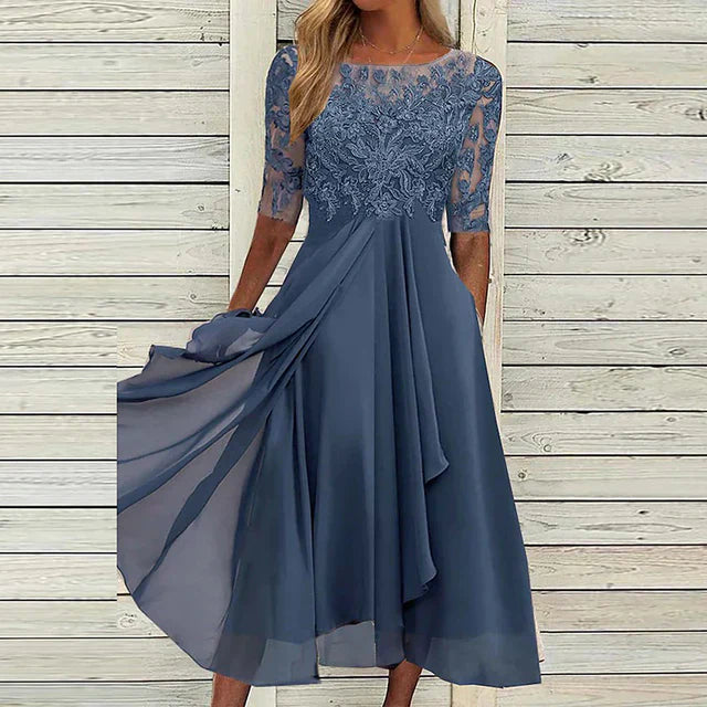 Fontaine™ | Seraphina – Robe de soirée élégante en dentelle et chiffon