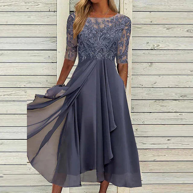 Fontaine™ | Seraphina – Robe de soirée élégante en dentelle et chiffon