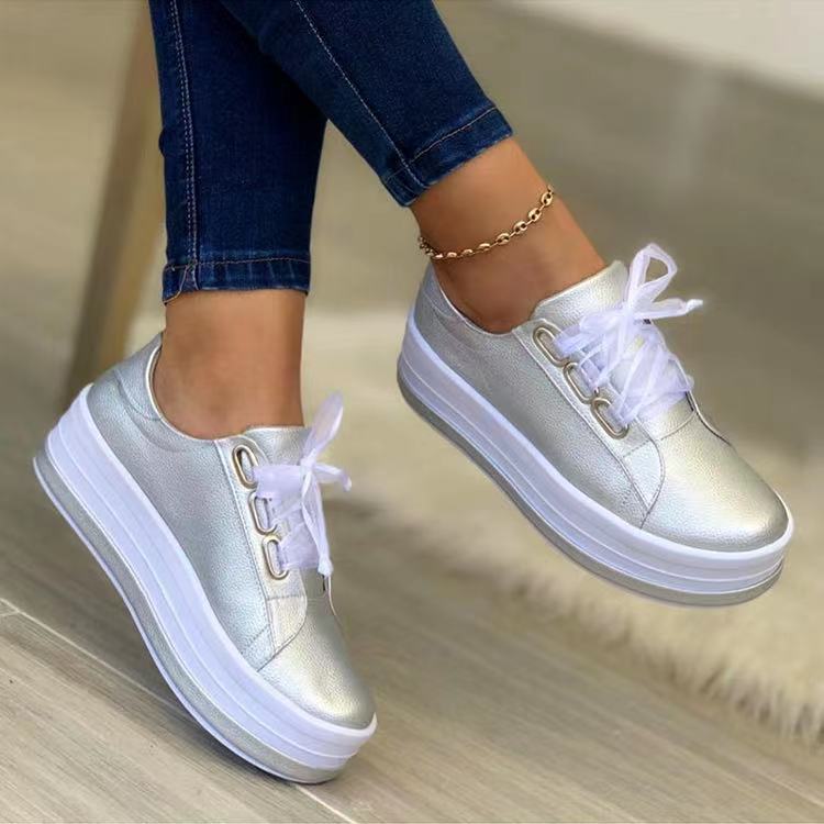 Miralyn™ | Pearlescent Platform Sneakers
