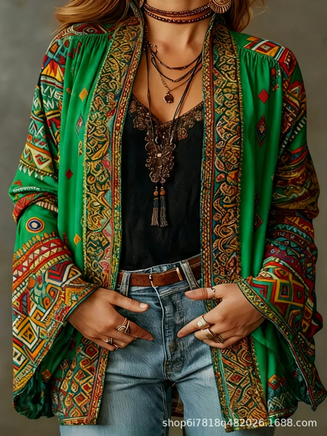 Darcy | Cardigan Kimono Brodé Bohème
