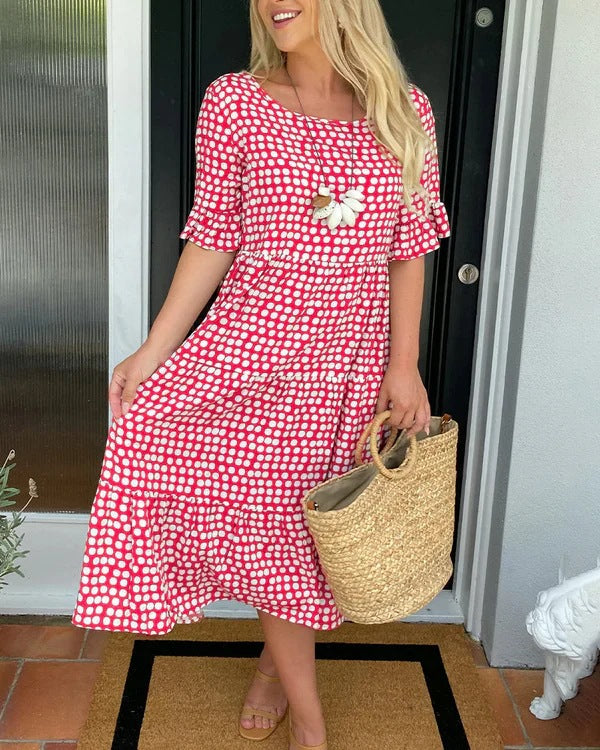 Nylah™ | Ruffle Sleeve Midi Dress