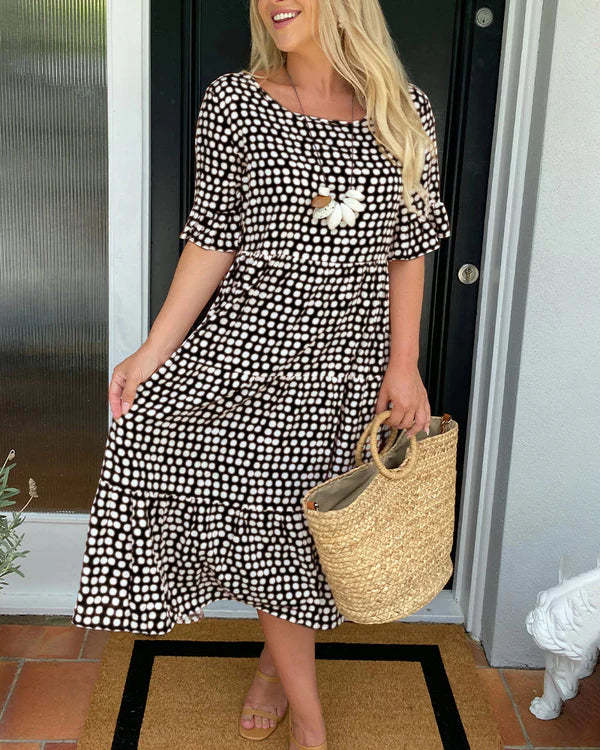 Nylah™ | Ruffle Sleeve Midi Dress